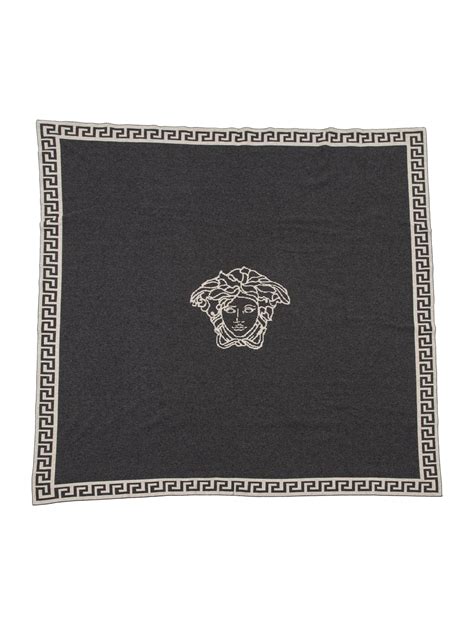 versace throw blanket|versace medusa wool throw.